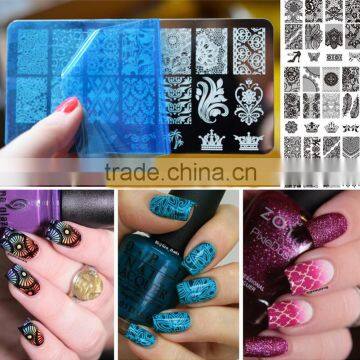 2016 newest hot Lace design plate BC serie 6x12cm printed nail stamping plates