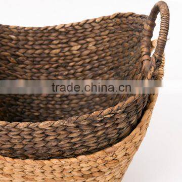 Natural Water Hyacinth Woven Storage Basket With Handles Quality Choice photo-5