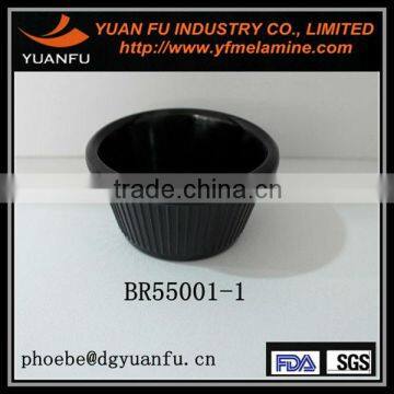 Black cup melamine sauce bowl