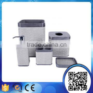 Doguan factory direct sells classical marble style square bathroom accessory set