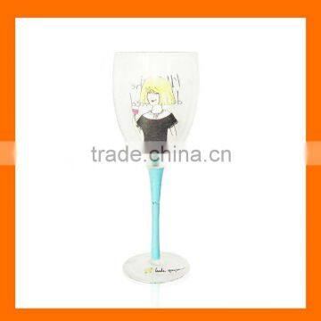 Hand painted wine glass,drinking glass.