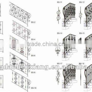 BX popular wrought iron round baluster