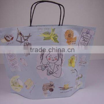 2016 New White Kraft Paper Bag,easy Bags With Twisted Handles