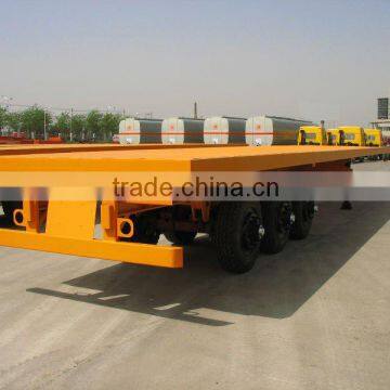 Factory Direct Sale 3 Axle 20ft Flatbed Trailer 40ft Flatbed Semi Trailer photo-6