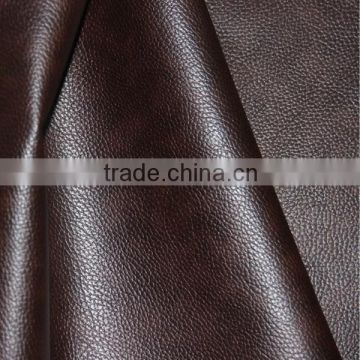 Brown color PU synthetic leather for sofa upholstery usage with high quality, same with real sofas leather