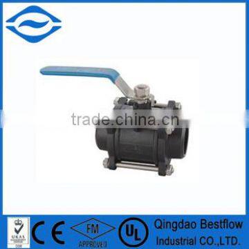 Carbon steel ball valve with inside screw