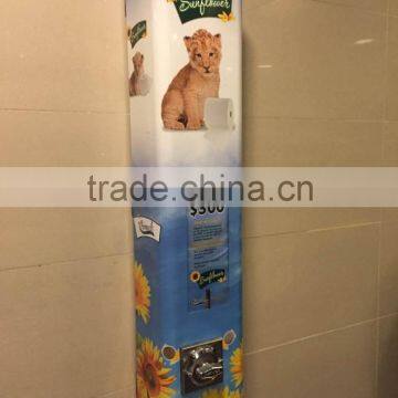 Coin payment system Mini cute mechanical tissue vending machine OEM ODM China supplier