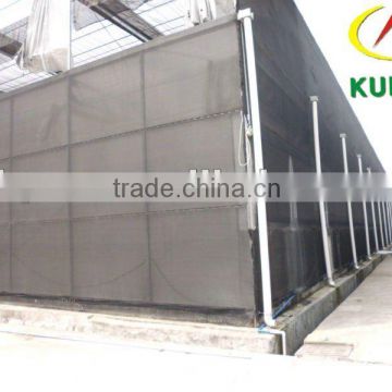 Greenhouse with sun shade netting