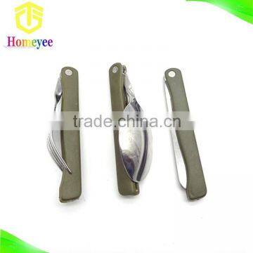 Stainless Steel Portable Folding Cutlery Dinnerware Camping Outdoor Picnic Knife Fork Spoon 3PCS Dinnerware Sets photo-3