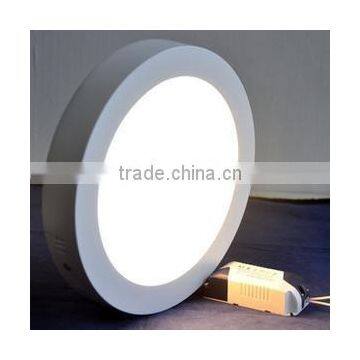 High lumen 18w round led panel light surface mounted with ce rohs approved