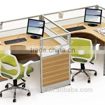 Call Center I-shape Office Table Design, Office Furniture With Cabinet for Six People photo-6