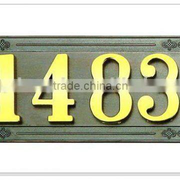 Zinc Alloy House Doorplate, 4 Numbers Door Plate photo-1