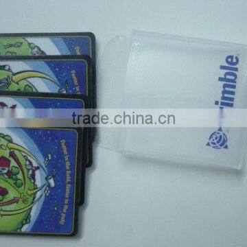 Cheaper price sponge coaster, eva foam coaster sets,tea coaster set 4pcs coaster in pp plastic box