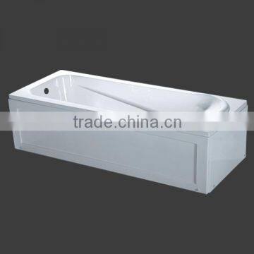 skirts acrylic bathtub with drainer and handle passed ISO9001,CE from Xuancheng City