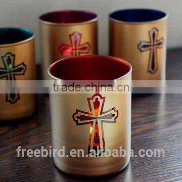 Colorful Shaped Glass Candle Jars and Decorative Candle Holder photo-2