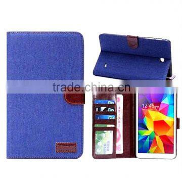 Factory price foldable bumper leather case for Samsung Tab 4 7.0