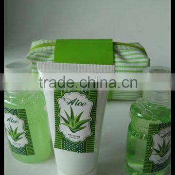 80ml Aloe Vera Scented Bath Set With Cosmetic Bag