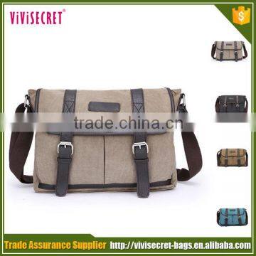 Free Sample Men Shoulder Business Bag, Canvas Cross Strap Canvas Messenger Bags photo-4