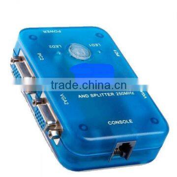 Sharing video switcher VGA SWITCH USB 2.0 KVM 2 Ports Selector VGA Print Auto Switch Box Controller 1920*1440