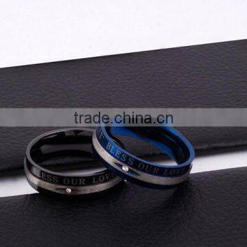 Stock Fashion Stainless Steel Couple Wedding Rings Set(JR10025)