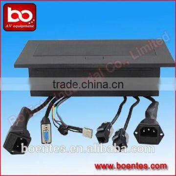 Worktable Zincy Alloy Desktop Pop Up Socket/ Box With Wires Connector for Conference Media Solutions photo-3