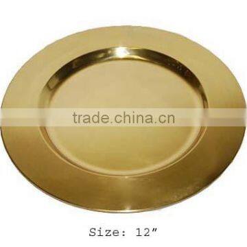 Classic gold charger plate, wholesale charger plate