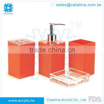 Tooth Brush, Set or Separate of Tumbler Lotion Dispenser Soap Dish Acrylic Bathroom Accessory