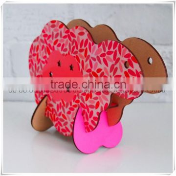 DIY quality wood animal toys imprintable for DYE sublimation