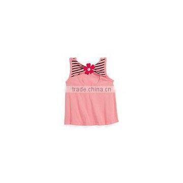 t-shirts baby girls lovely Tank Top pink cotton tops