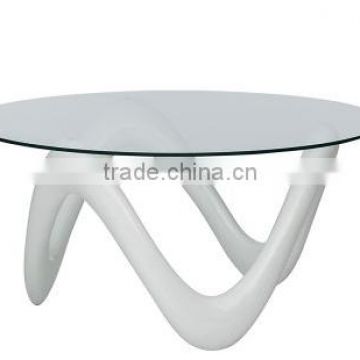 high gloss fiberglass coffee table in modern size