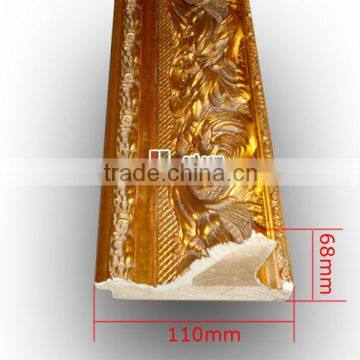 Beautiful golden leaf frame for oil painting high quality