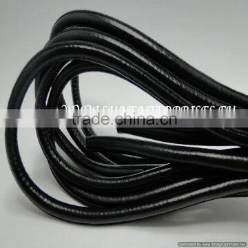 Round Leather Cords - Nappa Leather 8 mm Black