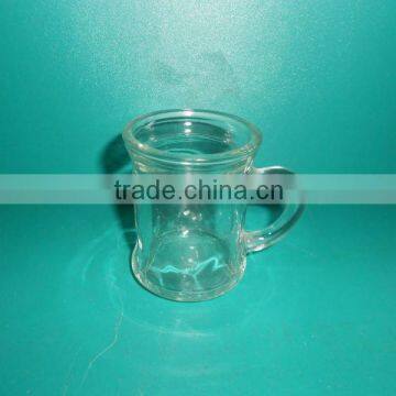 clear glass honey jar with handle