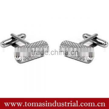 promotional high-end metal silver cufflink and metal crafts tie clips with custom logo