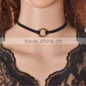 Fashion Women Jewelry Black Tattoo Choker Necklace Elastic Adjustable For Party