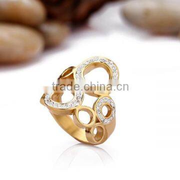 Gold Plated Bronze Finger Ring Designs for Girls photo-4
