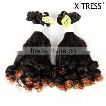 Modern style unique design cheap curly human hair weaving with many colors