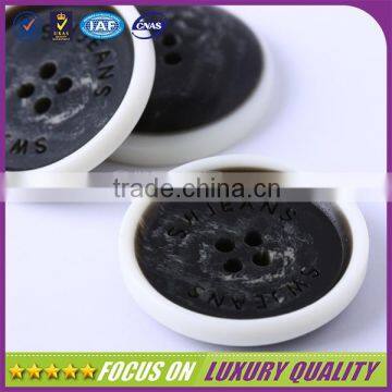 White Circle Decoration With Bufflo Horn Button for Coat photo-3