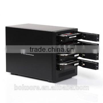 New product 4-bay 3.5inch SATA HDD enclosure box with raid function