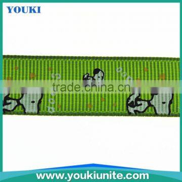 Dog printed grosgrain ribbon