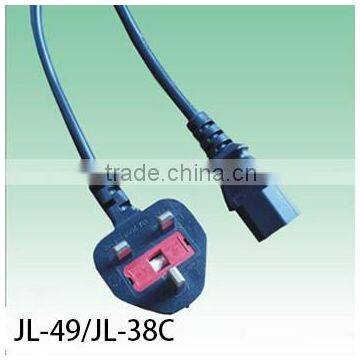 UK BS 3pin power cord with 13a fuse plug