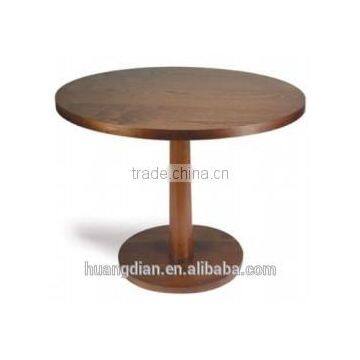 hot sale table in MDF table top solid wood base restaurant dining table