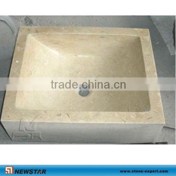 Beige single marble sink