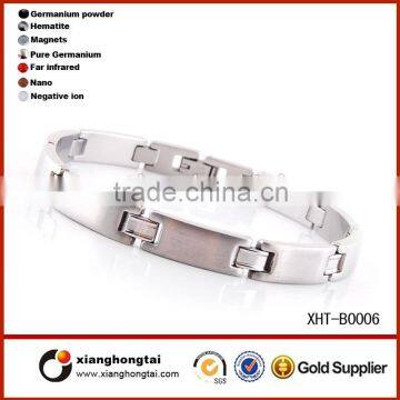 XHT-B0006 Factory Price stainless steel magnet bracelet