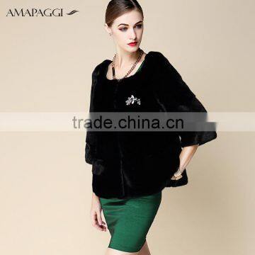 Hot sale female fur coat genuine mink natural from China