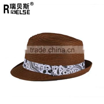 promotion hat wholesale cheap fashion fedora straw hat with bowknot band