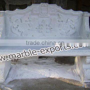 White Marble Carved Sofa Set