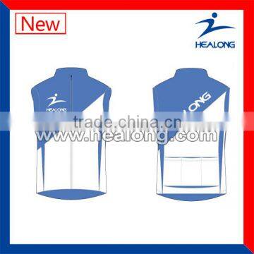 blue wholesale oem cycling jersey vest