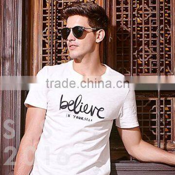 In the summer of 2016 the new men's cotton short sleeve T-shirt printing contracted fashion