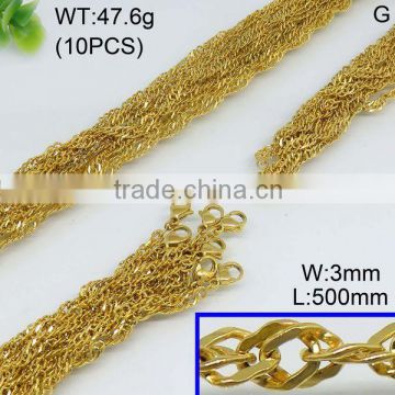 Powell wholesale pure gold color necklace